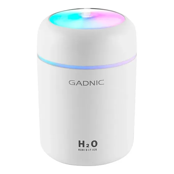 Humificador Gadnic Difusor Aromatico 300ml 2W Luz LED USB Filtro 10cm ABS PP