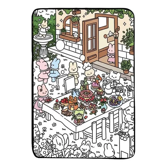 J/ Kit Manta Dibujo Y Colores Para Bebés Educativo