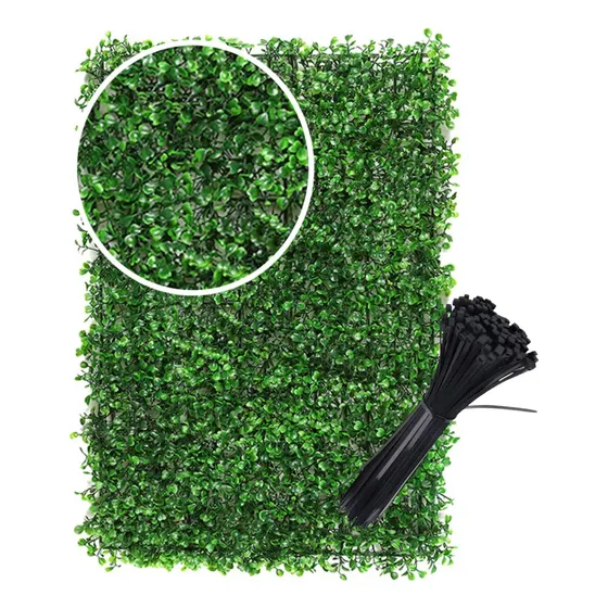 Jardin Vertical Artificial 40x60cm Muro Verde Oscuro Pack 10u + Kit Instalación
