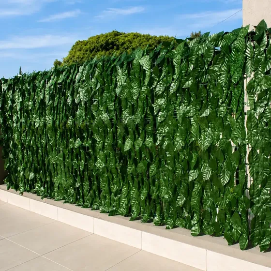 Jardín Vertical Artificial Muro Verde De Hojas 1X3m