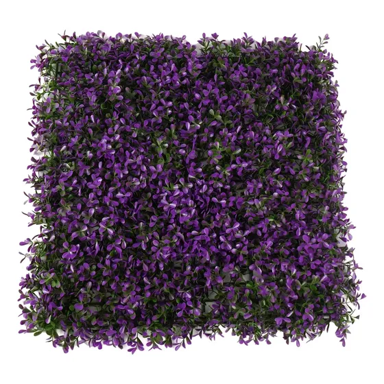 Jardin Vertical Artificial Muro Verde Panel 50x50 Decorativo Color Viena Morado