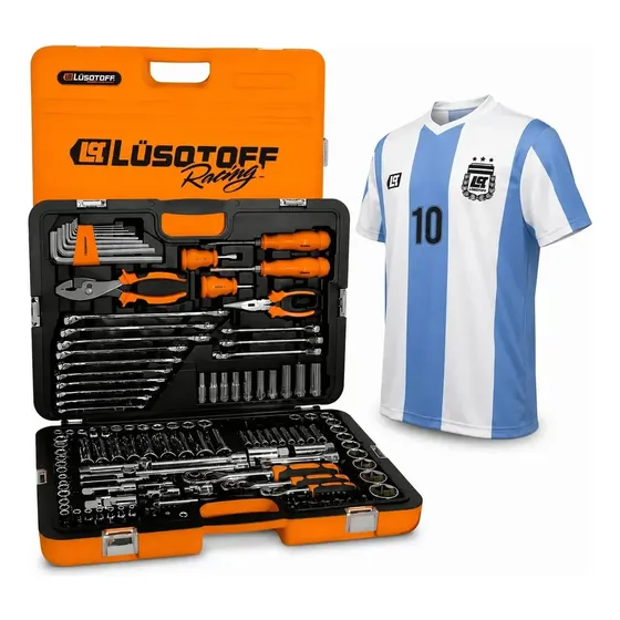 Juego Caja De Herramientas Lusqtoff 150pz Tubos Llaves Shl15