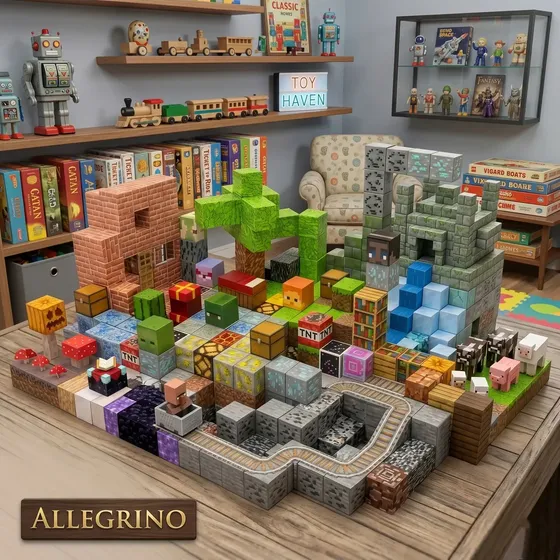 Juego de 80 bloques de construcción magnéticos, ensamblados con imanes, cubos, apilables, juguetes educativos para niños, Allegrino
