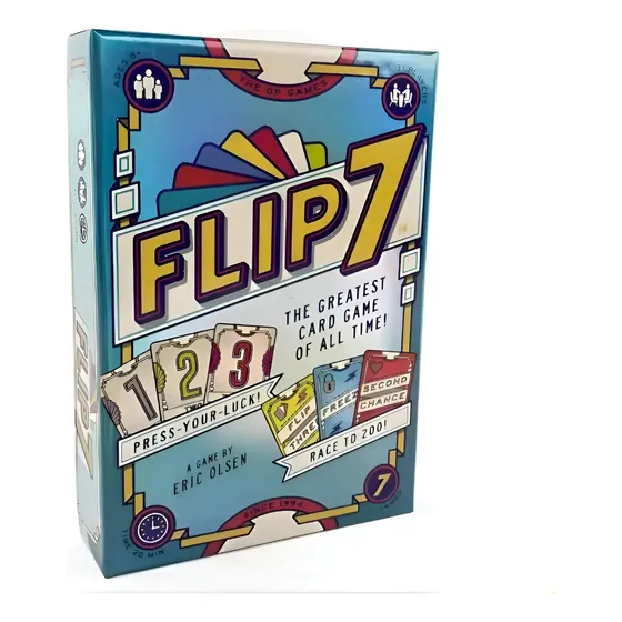Juego De Cartas Flip 7 De Estrategia Y Azar Azul English