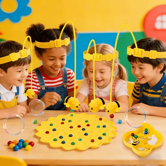 Juego De Mesa Infantil Abejas Atrapa Bolitas