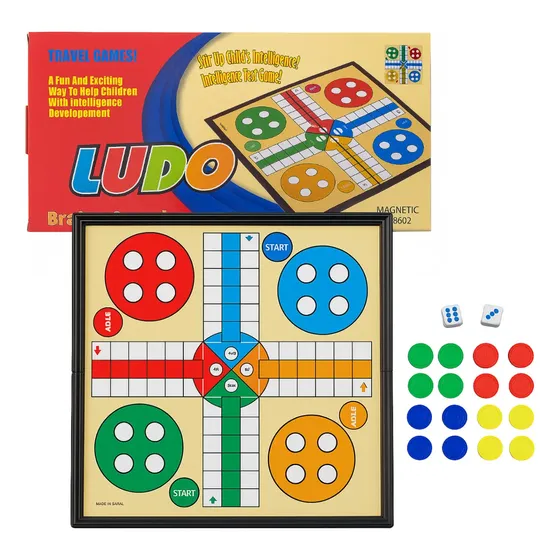 Juego de Mesa Ludo Magnético Plegable Parnassa 2 a 4 Jugadores