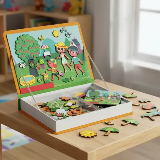 Juego Magnetico Educativo Janod Magneti Book 4 Estaciones