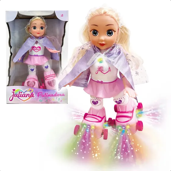 Juliana Muñeca Patinadora Con Luz Y Sonido