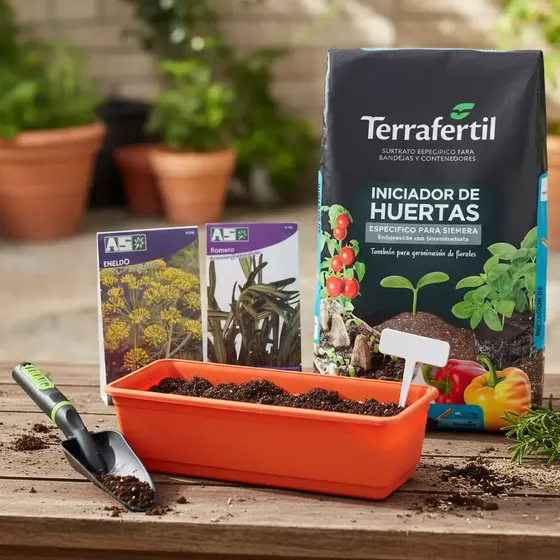 Kit Cultivo Aromáticas 1 - Huerta En Maceta Jardinera