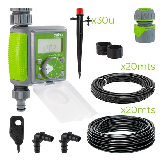 Kit De Riego Jardin 30 Macetas Automático Goteo Huerta
