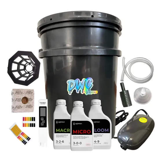 Kit Hidroponia Balde 20lt Indoor + Medicion + Fertilizantes