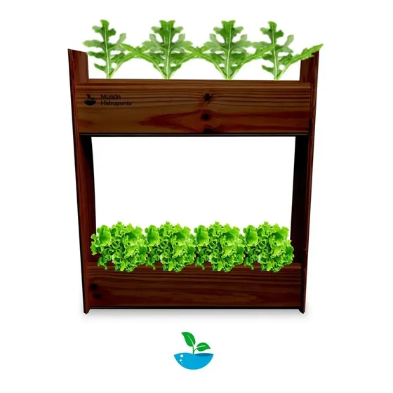 Kit Huerta Hidroponica N11 Madera Decoración Hidroponia
