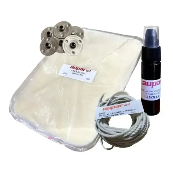 Kit / Para Hacer Velas De Cera De Soja Super Fragancia! Blanco/neutro Nd A Elección