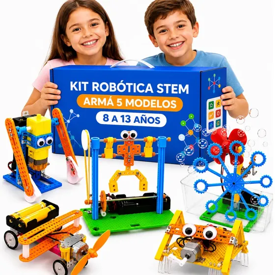 Kit Robótica Stem Juego De Ciencia Para Armar 5 Kits Robots