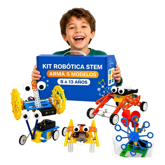 Kit Robotica Stem Juego De Ciencia Para Armar 5 Kits Robots