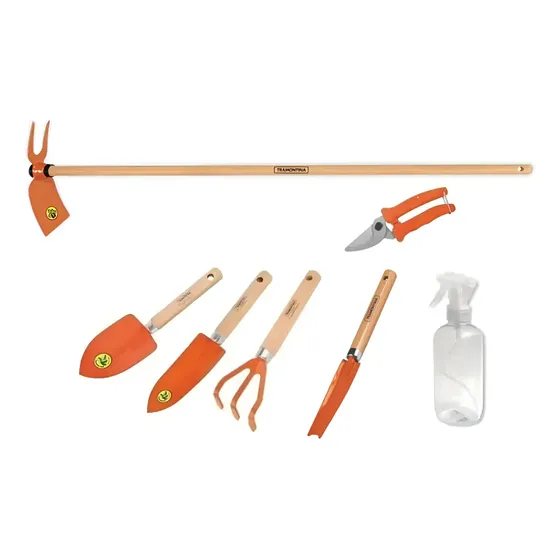 Kit Set Juego Jardineria Jardin 7 Piezas Maceta Huerta Pala