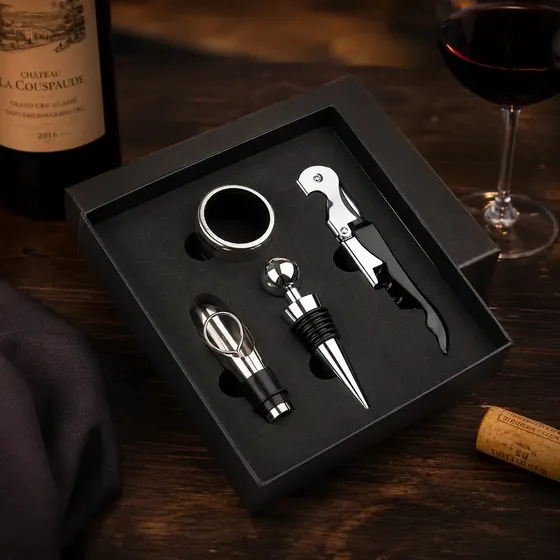 Kit Sommelier Premium 4 Piezas Para Amantes Del Vino