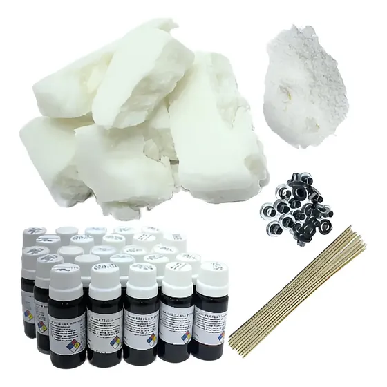 Kit Vela Soja Completo 5kgcera 25esenciaspabilregulador Etc