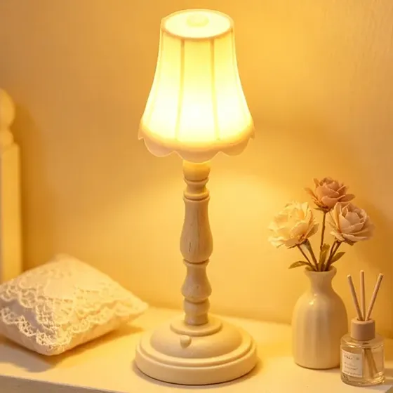 Lámpara De Mesa Led Miniatura Para Casita