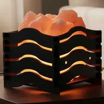 Lámpara De Sal Del Himalaya - Modelo Onda