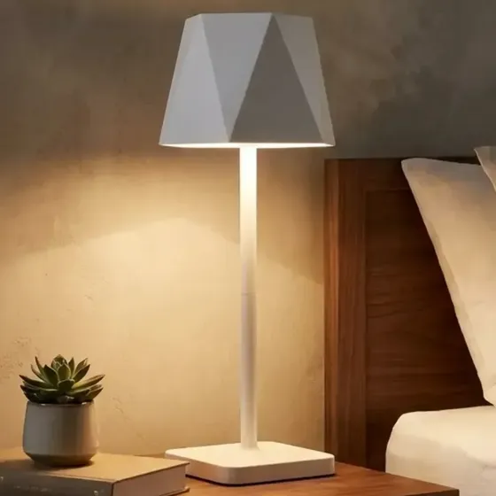 Lampara Velador Led Recargable Usb Tactil 1200mah 38cm 10hs 30 Led Aluminio Tipo C Ajustable Brillo Dormitorio Escritorio Oficina Moderno El