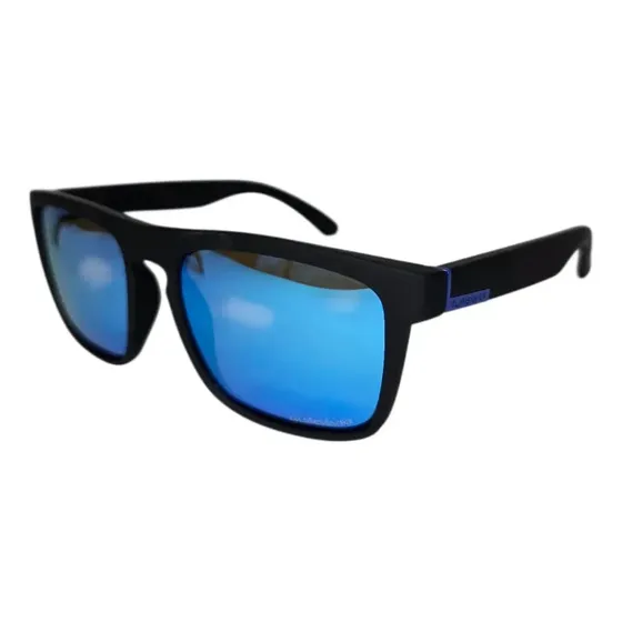 Lentes De Sol Vaghoz Quick Unisex Deportivo Polarizado Uv400 Azul R Negro Único