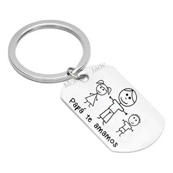 Llavero Dibujo De Tus Hijos Grabado Personalizado