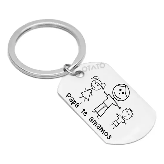 Llavero Dibujo De Tus Hijos Grabado Personalizado