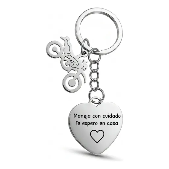 Llavero Moto Auto Maneja Con Cuidado Grabado Personalizado Modelo 2