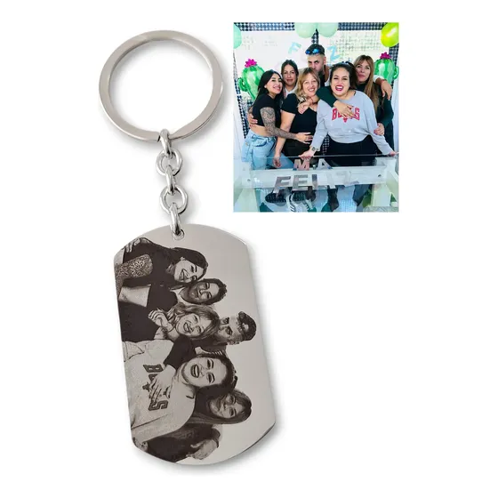 Llavero Personalizado Foto Grabado Distintas Medallas Grande