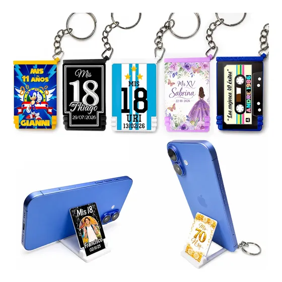 Llavero Personalizado Souvenir 30x Soporte Apoya Celular