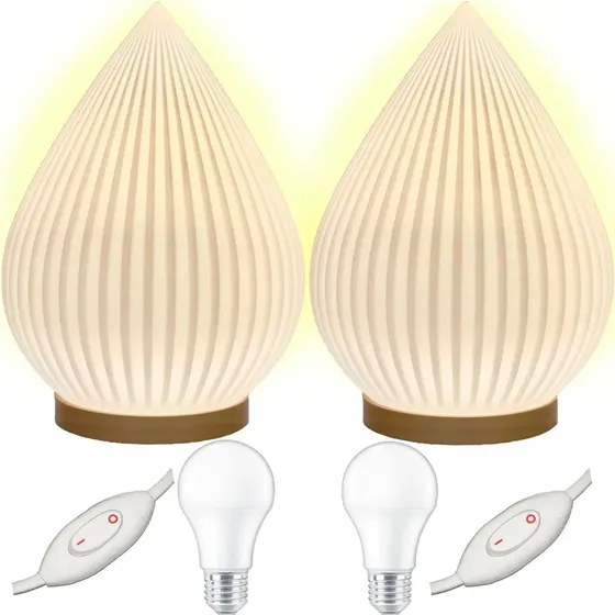 Luz COLILUX Gota color marrón claro con pantalla color blanco 24cm x 18cm x 18cm de diámetro