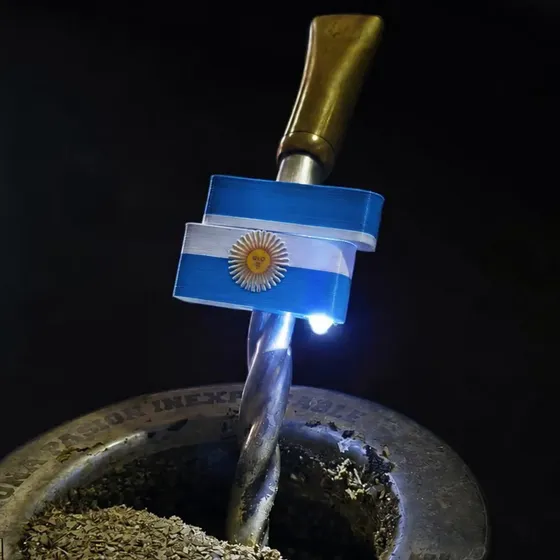 Luz Para Mate Argentina Universal Para Bombilla Con Pila