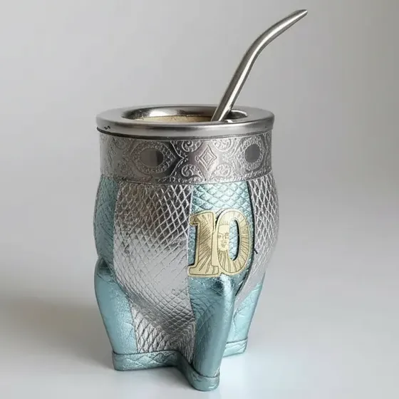 Maderarte Mate Imperial Argentina Cuero Calabaza