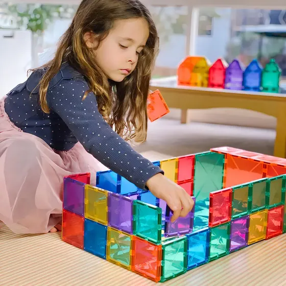 Magnific Bloques Magnéticos KBM-56ARU Bloque Educativo Didactico Tiles 56 Piezas