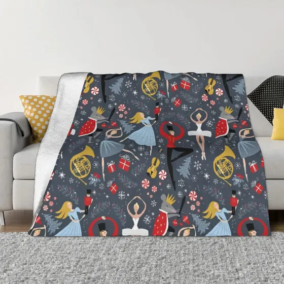 Manta De Felpa Con Diseño De Cascanueces, Diseño De Balé Y C