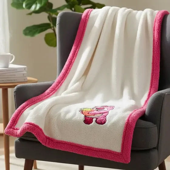 Manta Frazada Sherpa Con Corderito 180x130 Cm Disney Oficial