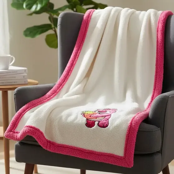 Manta Frazada Sherpa Con Corderito 180x130 Cm Disney Oficial