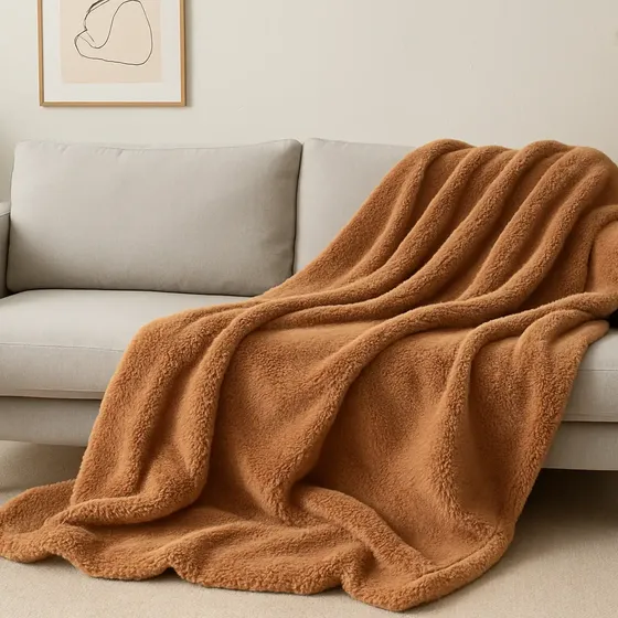Manta Para Sillón Cubre Cama Corderito Polar Frazada 150x180