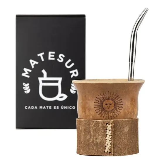 Mate Criollo Personalizado Camionero C Base Cruda + Bombilla