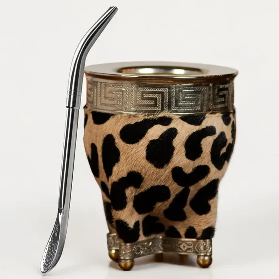 Mate Imperial Animal Print + Bombilla Inox