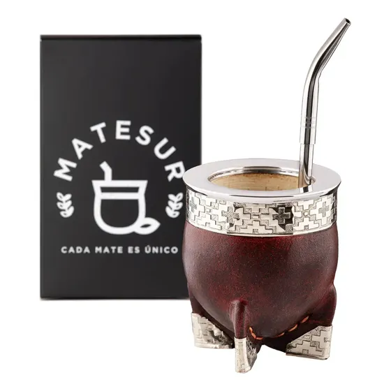 Mate Imperial Pampa Botitas Alpaca Premium Calabaza Marron