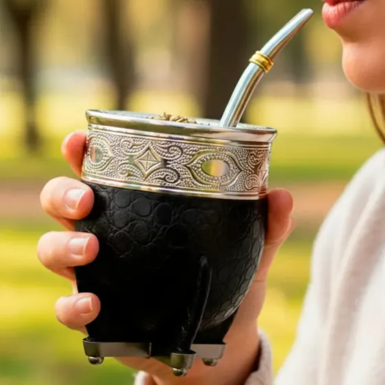 Mate Imperial Uruguayo Xl Guarda Con Diseños + Bombilla Acero Inoxidable