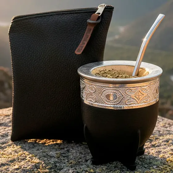 Mate Imperial Xl Con Bombilla Y Yerbera Estuche