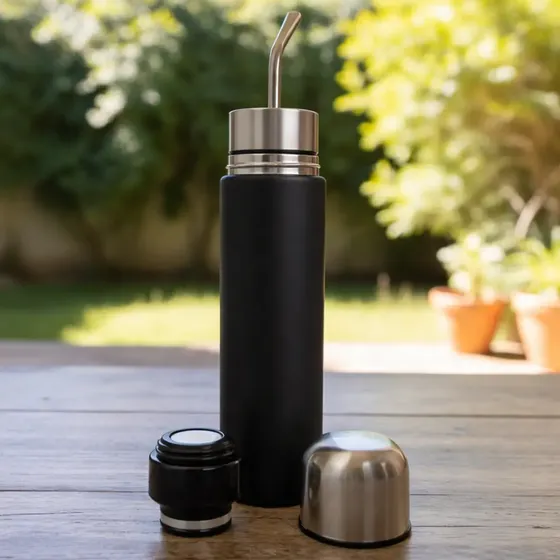 Mate Listo Autocebante+termo Acero 500ml Pico Cebador Termic