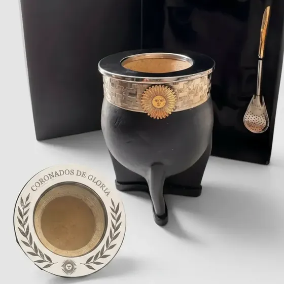 Mate Sol De Mayo Coronados De Gloria + Caja Presentación