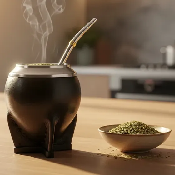 Mate Torpedo Cuero Calabaza Premium + Pico De Loro Acer Inox