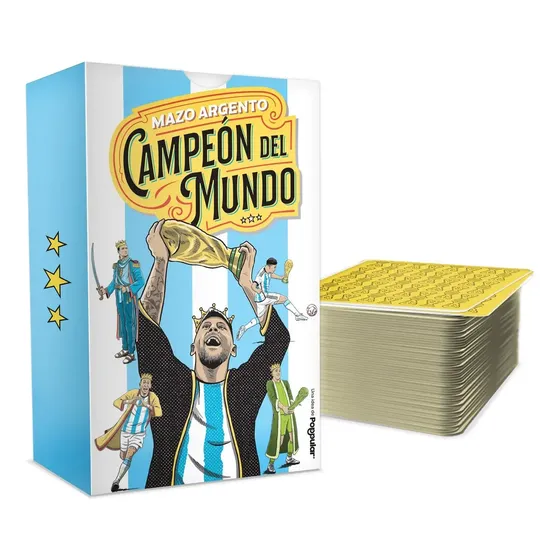 Mazo Argento Campeon del mundo cartas españolas Poppular Agua