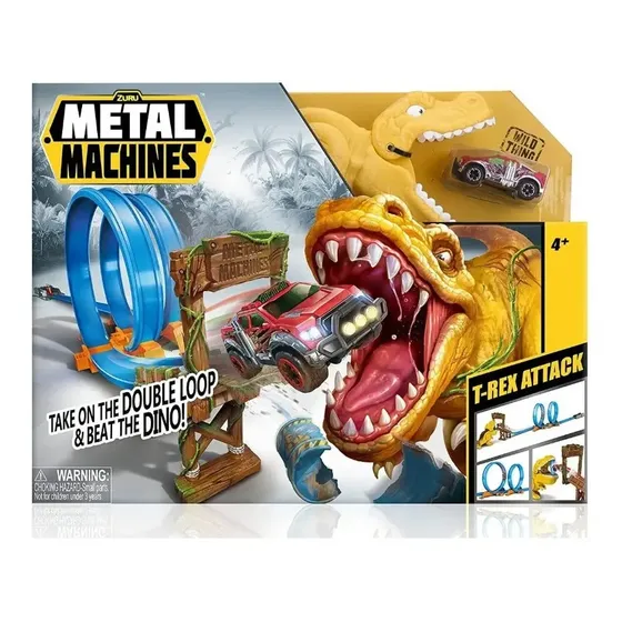 Metal Machines T-rex Attack Juego De Pistas De Construcción