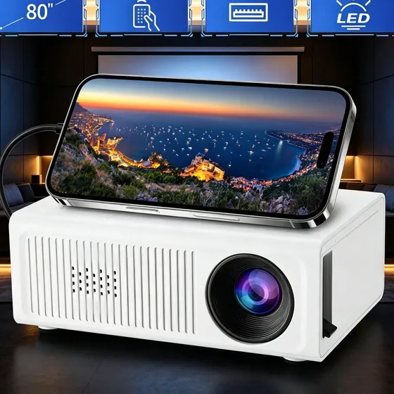 Mini Proyector Hd Led Portátil Usb Con Parlante